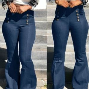 Blue Boot Cut Pants